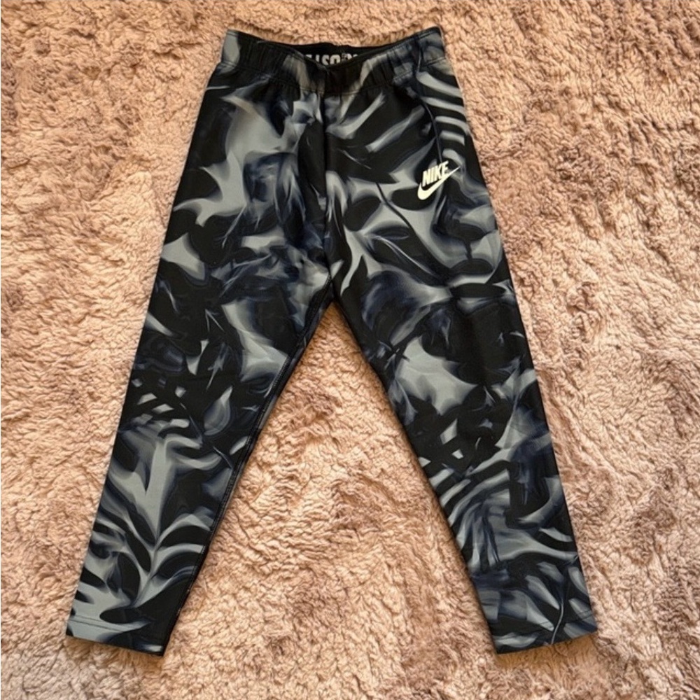 Nike Kids Black and White Patterned Leggings
